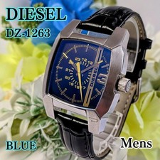 Diesel Men's Blue  Gold Watch Smart Battery Replaced Used
