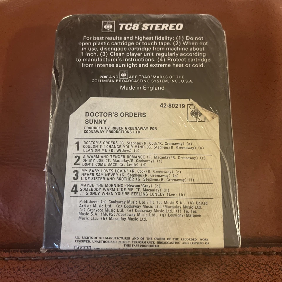 Sunny Leslie Doctor's Orders 8 Track - Image 2 of 4
