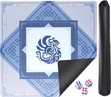 GUSTARIA Large Mahjong Mat with Black Carrying Bag, Anti-Slip and Noise Reductio