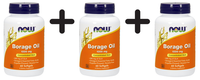 3 X NOW Foods Borage Oil, 1000Mg - 60 Softgels (305,28 Eur/Kg)