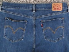 Levis Classic Straight Jeans Womens 12S Blue Med Wash Mid Rise Stretch 31x28