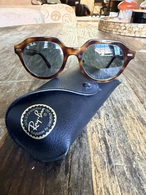 RayBan RB4399 Gina Sunglasses Dark Havana Tortoise Blue Gradient Grey 53mm -Case - Image 1 of 4