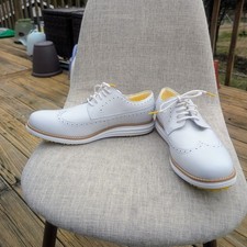 Cole Haan Men's Zerogrand OG Wingtip OX WP Golf Size 10.5 White C33683