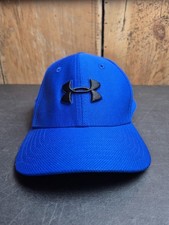 Under Armour Stretch Fit Cap Navy Blue Youth Small Medium