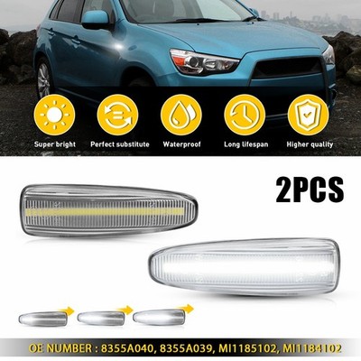 CLEAR Len Fender Signal Side Marker Light For Mitsubishi Outlander Mirage Lancer