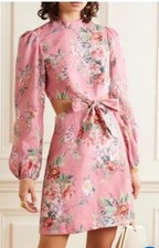 ZIMMERMANN BELLITUDE BOW FRONT DRESS PINK FLORAL Pink RRP $595
