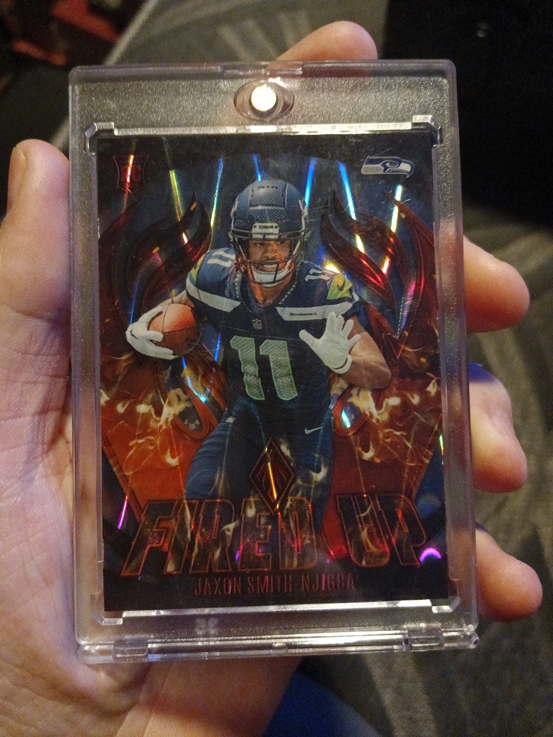 2023 Panini Phoenix Jaxon Smith-Njigba Fired Up Silver Seicmic #FU-12  (RC)