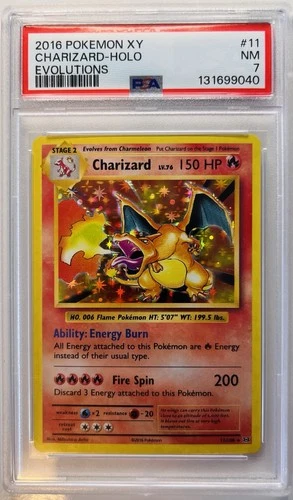 2016 Pokemon Charizard 11/108 Holo XY Evolutions - PSA 7