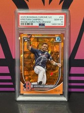 2025 BOWMAN CHROME SAPPHIRE IMAGE VARIATION-ORANGE KRISTIAN CAMPBELL /25 PSA 10