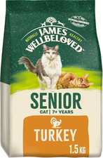 James Wellbeloved Senior Turkey 1.5 Kg Bag, Hypoallergenic Dry Cat Food 13.67 per kilo
