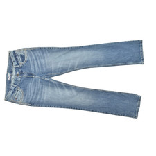 Wrangler Women's Blue Denim Mid-Rise Boot Cut Jeans Size 9x36 Cotton Blend