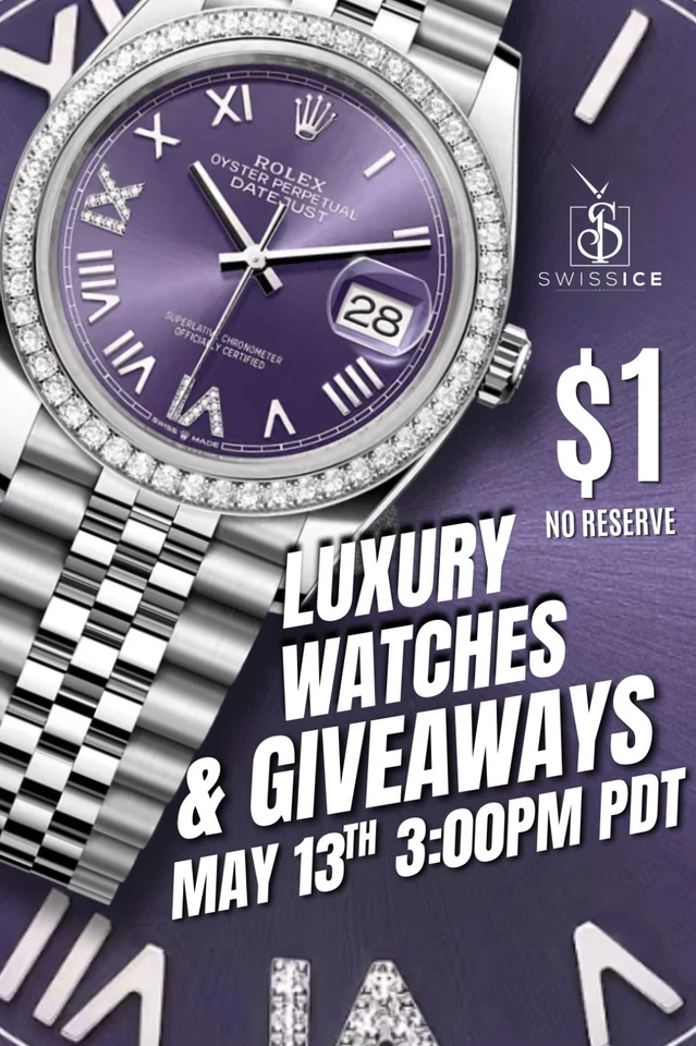 Join Now‼️ 💸 $1 LIVE WATCH AUCTION! 🔥 Rolex, Omega, Breitling NO RESERVE