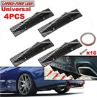 4x Black Car Rear Lower Bumper Diffuser Fin Spoiler Lip Wing Splitter Decoration