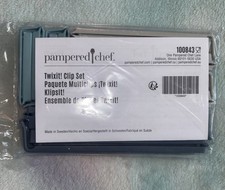Pampered Chef Twixit Clip Set #100843 Grey/ B...