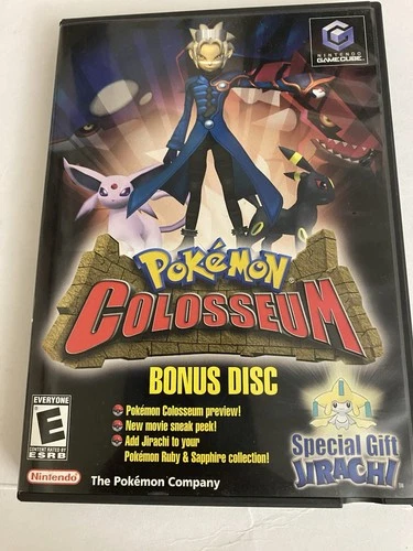 Nintendo GameCube Pokemon Colosseum Bonus Disc Special Gift Jirachi CIB tested