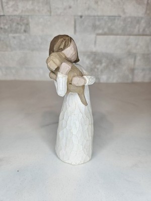 Vintage Willow Tree  Angel of Friendship  Holding Puppy Dog Over Shoulder (1999)