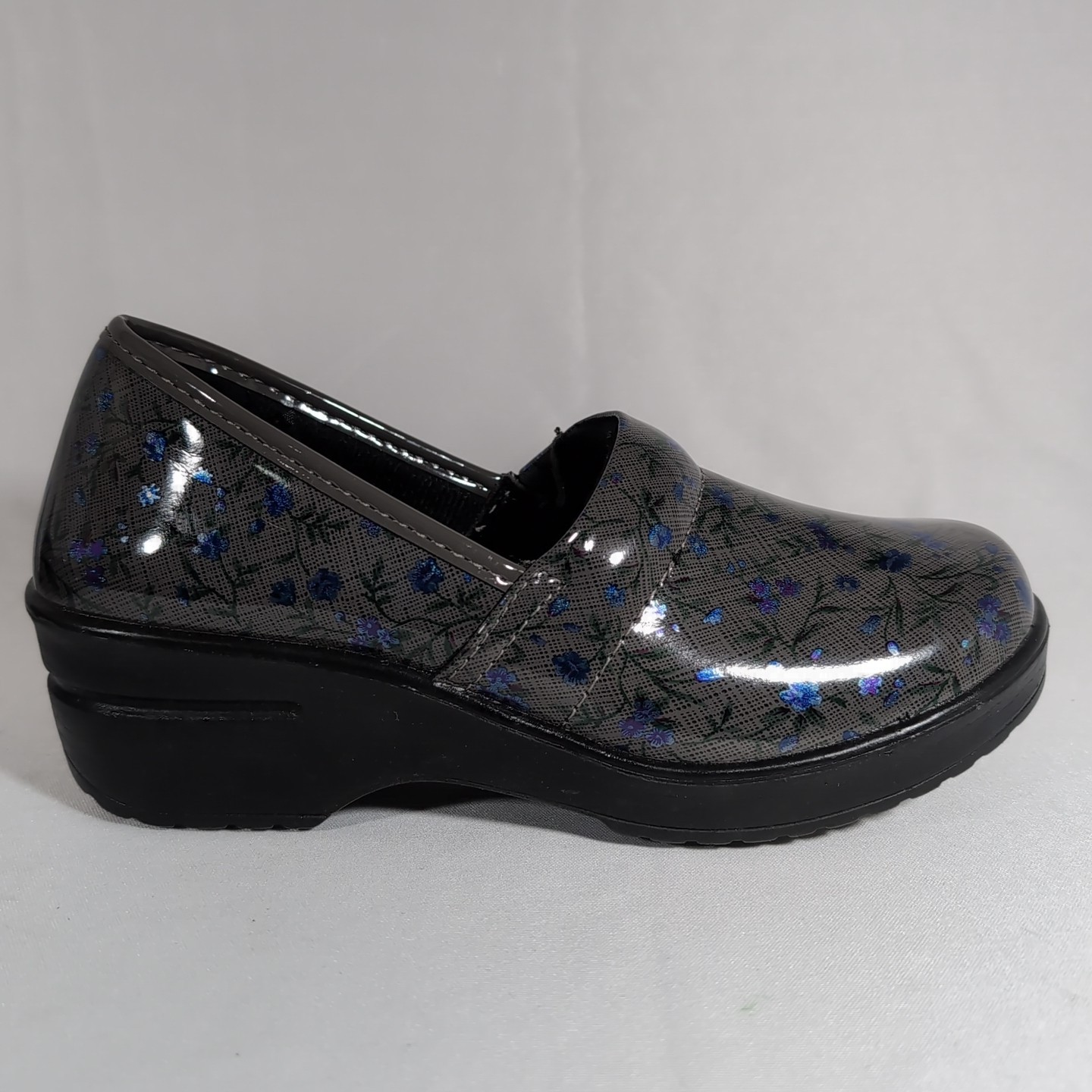 SAOLA Zoccolo slip on Easy Street LAURIE taglia 6 5 grigio floreale antiscivolo suola plateau