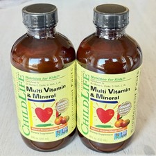 CHILDLIFE ESSENTIALS (2 PACK) Kids Multi Vitamin &Mineral Orange/Mango 8oz 10/26