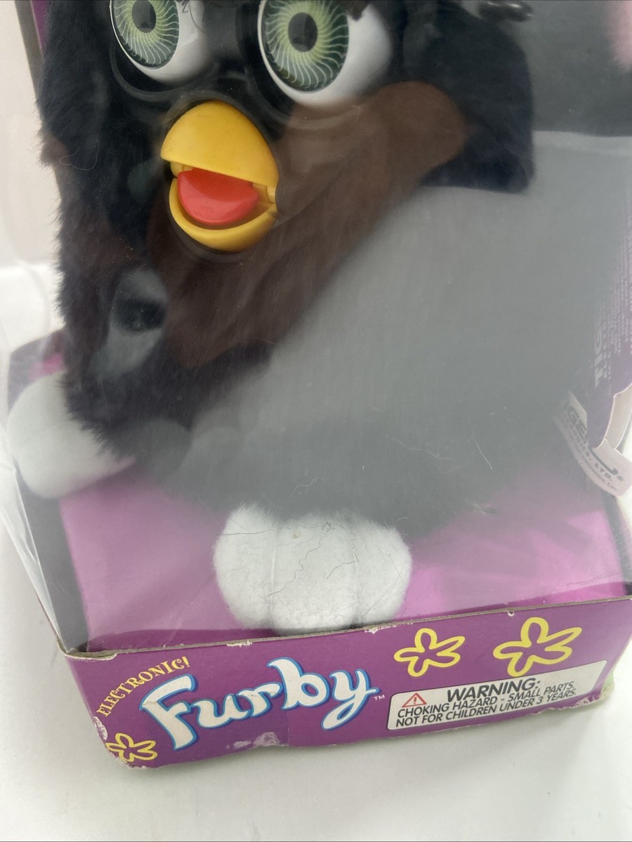 New In Box Furby 1998 TE Model 70-800 rare Black with GREEN Eyes