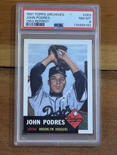 1991 TOPPS ARCHIVES ,, JOHN PODRES # 263 PSA 8 NM-MT, BEAUTIFUL CARD !!8