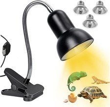TOGETDREAM 360° Rotatable Reptile Heat Lamp with UVB Bulbs for Aquatic Pets