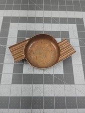 Rare Vintage Copper Revere Streamline Ashtray Marked Revere Rome NY 30s Art Deco
