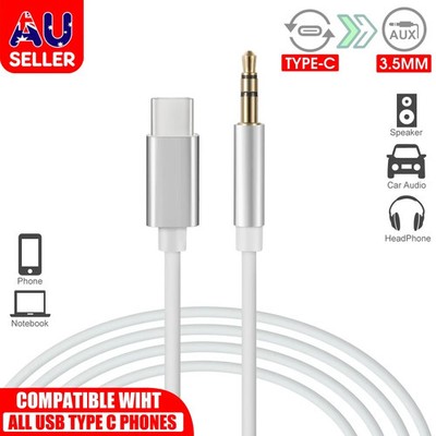 Type C USB-C to 3.5mm Male Audio AUX Cable For iPhone 17 16 Samsung S26 S25 S24