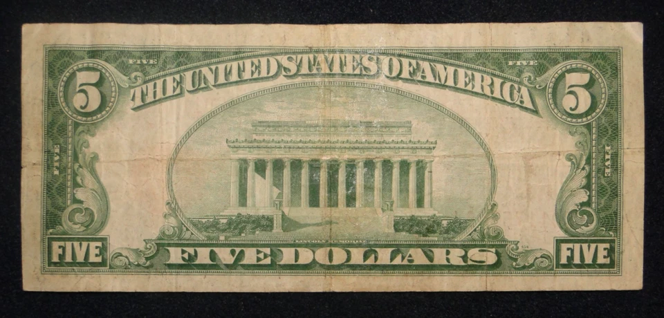 SERIES OF 1929 $5 THE FEDERAL RESERVE BANK OF PHILADELPHIA PA NATIONAL CURRENCY - Image 2 of 2