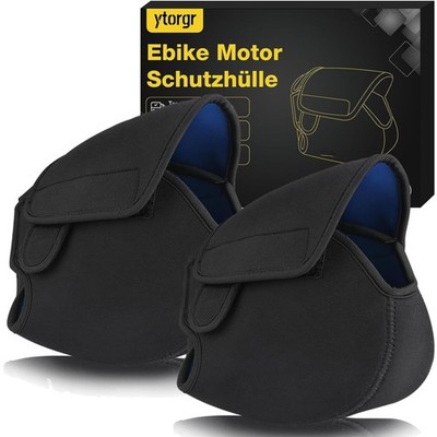 E-Bike Motor Schutzhülle 2er Set Neopren Schwarz für Bosch Shimano Yamaha
