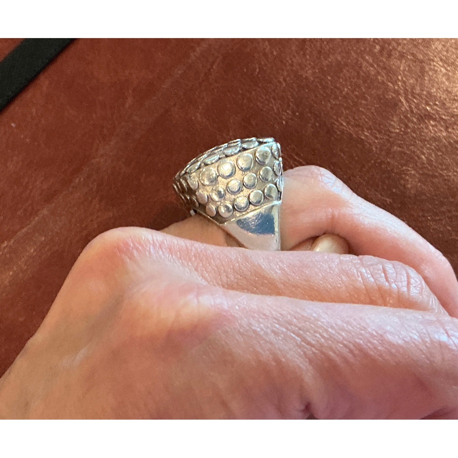 John Hardy Statement Ring Sterling Silver 925 Dot… - image 10