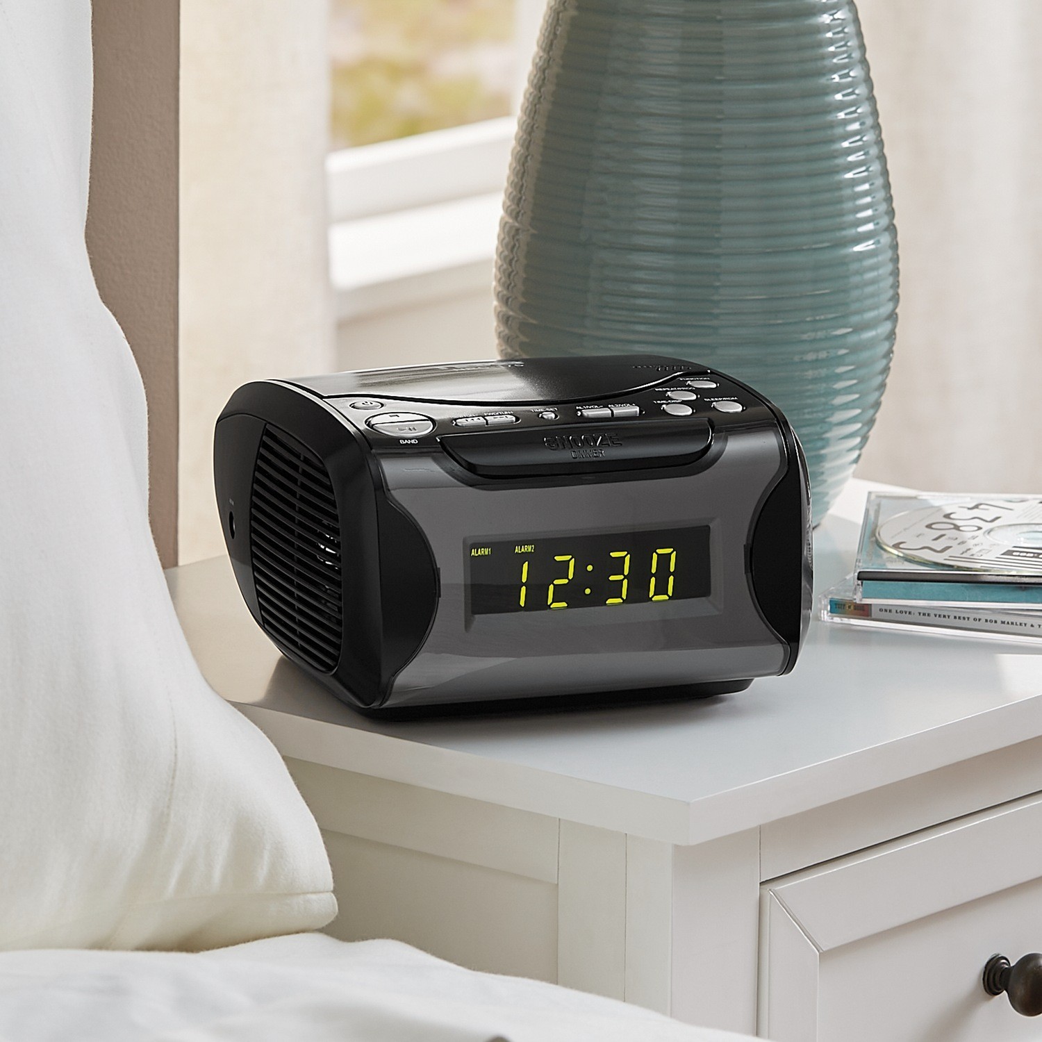 Digital Alarm Clock Radio with CD Player and USB Charge Port - Free Shipping