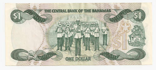1974 The Central Bank of the Bahamas One Dollar Banknote ~ P971697 - Bild 2 von 2