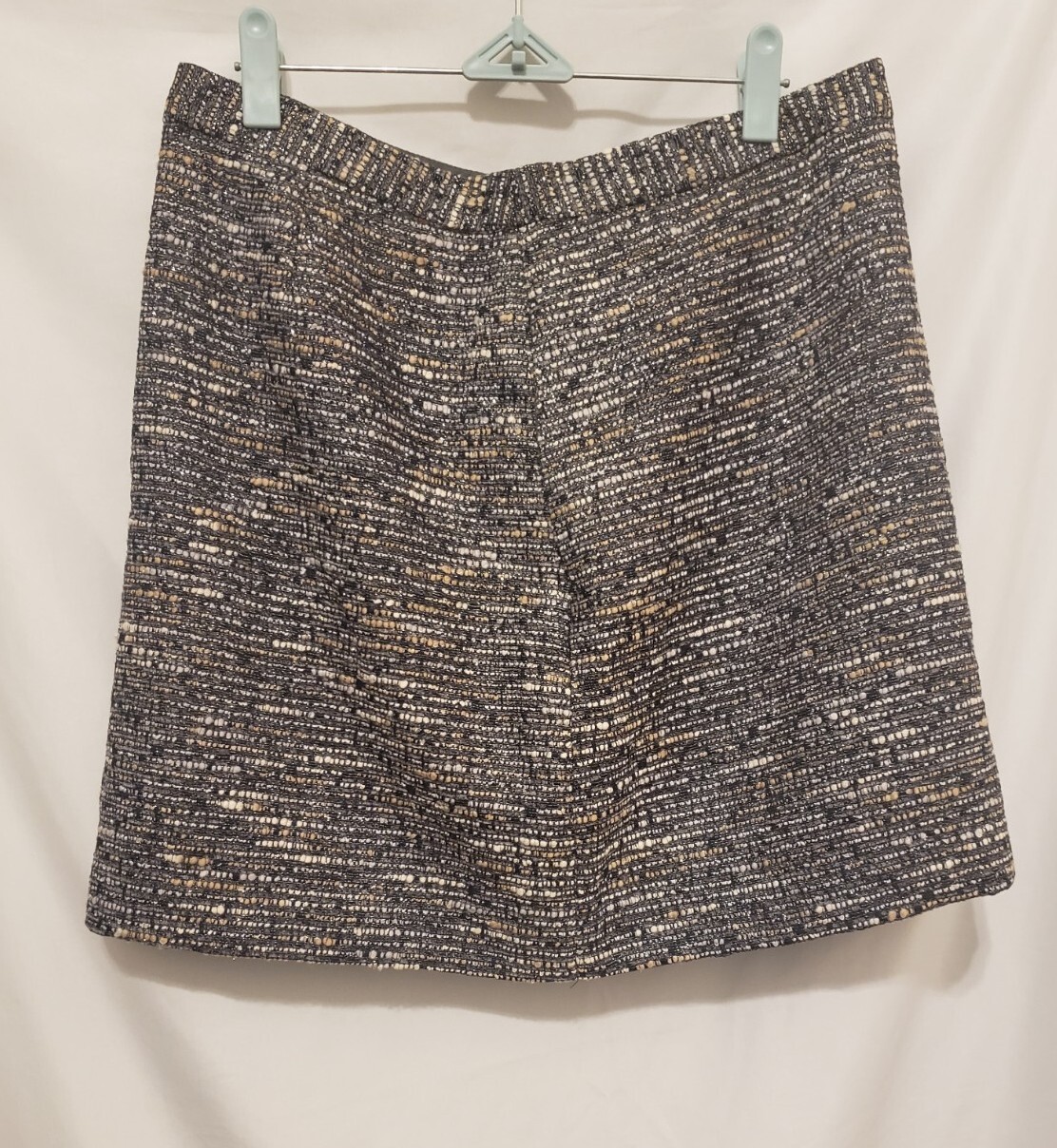 Tommy Hilfiger Mini Skirt Women Sz 8 Gray Metallic Tweed Pockets Lined