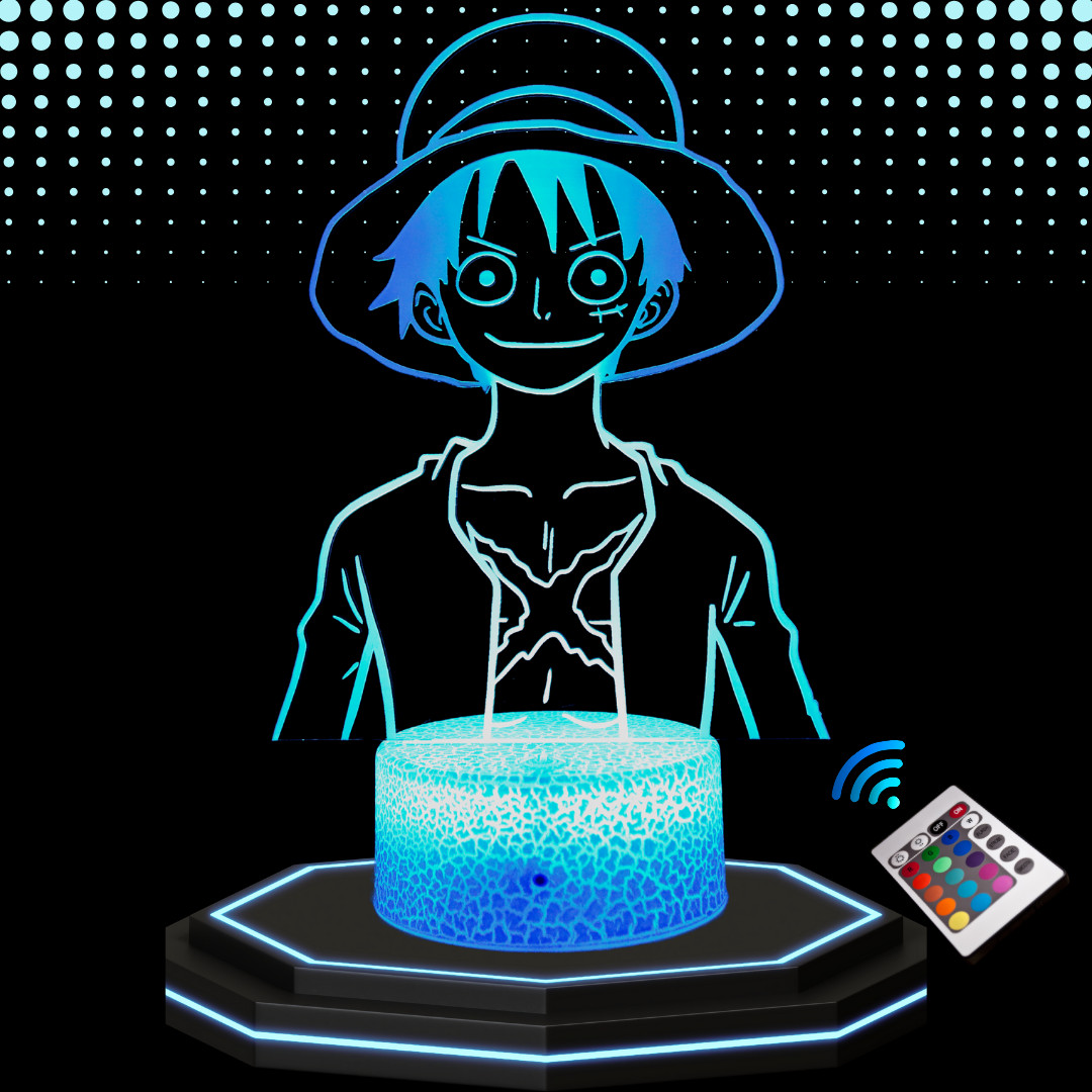 Veilleuse changement couleurs Luffy One Piece, idée cadeau manga