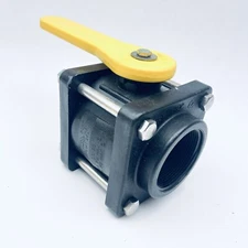 2" FEMALE THREADED POLYPROPYLENE BOLTED FULL-PORT BALL VALVE 125 PSI MAX @70F