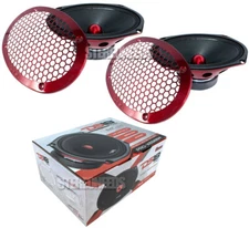 2 DS18 6x9" Midrange Loudspeakers 8 Ohm 800 W Car Audio Red Speakers PRO-X698BM