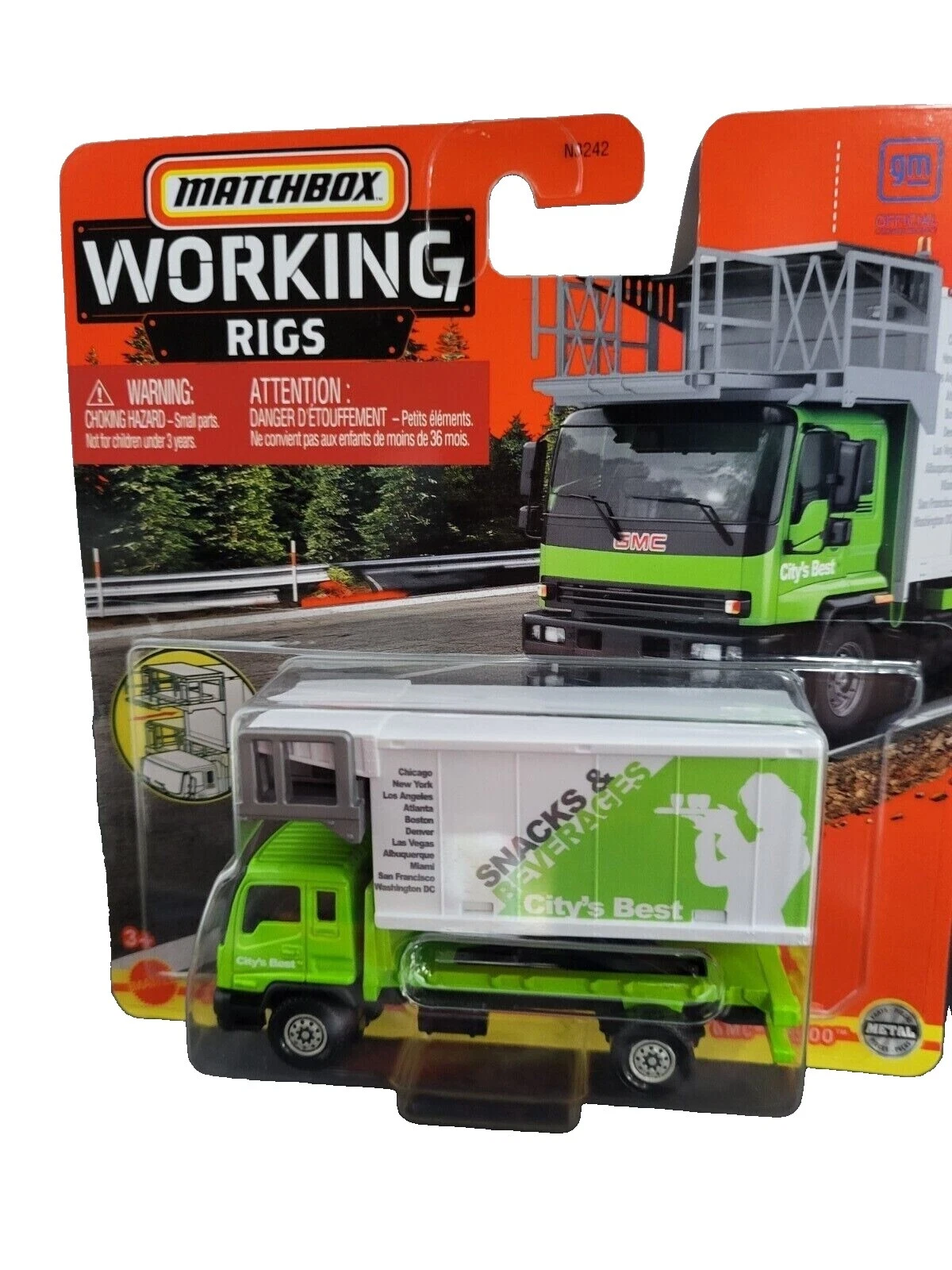 White GMC camiones de entrega Diecast y de juguete