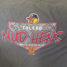 Toledo Mud Hens T Shirt Gray Long Sleeves Small