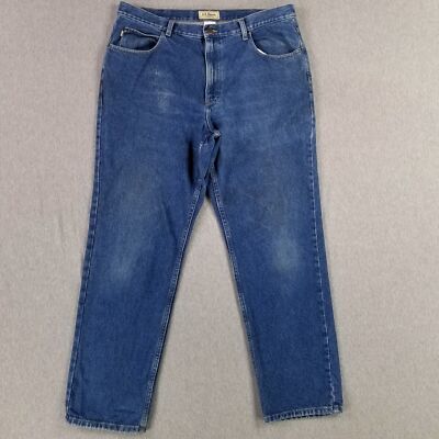 L.L. Bean 40x32 Classic Fit Men's Blue Jeans Quality Denim 100% Cotton