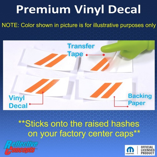 Hash Center Cap Overlay Decals for 2023-2024 Dodge Hornet - Picture 80 of 98