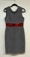 Donna Ricco professional work/office dress.  Black-and-white polkadot sheath.