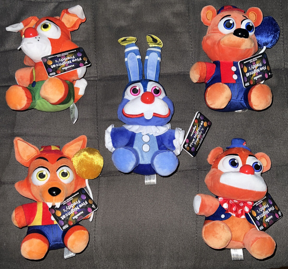 Five Nights at Freddy's FNAF Balloon Foxy Freddy Circus Bonnie Set of 5  Plush