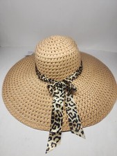 Foldable Ladies Wide Brim Straw Womens Beach Solid Floppy Summer Sun Visor Hat