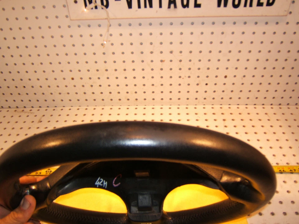 Audi 1999 A4 sedan 3 raios painel dianteiro PRETO direção genuína Audi 1 roda - Imagem 3 de 4