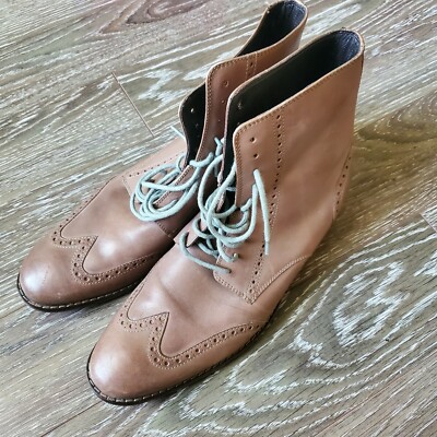 Cole Haan Air Taupe Brown Wingtip Dress Boots/Shoes Men display picture 1