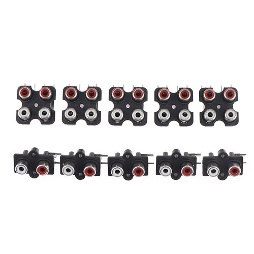 5Pcs 2/4 hole RCA Female Stereo audio Jack AV Audio input socket Connecto_ _ro - Picture 2 of 10