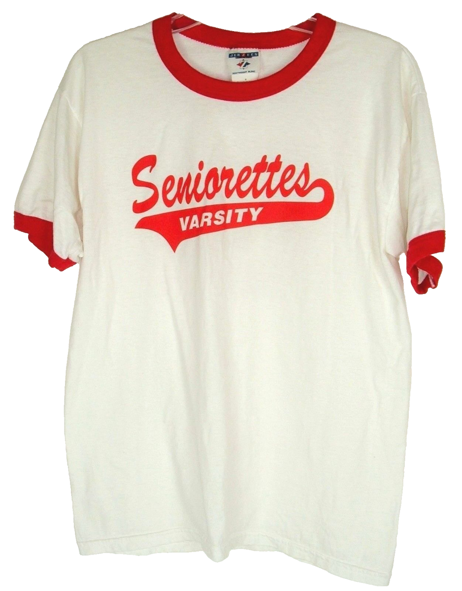 Vintage T-shirt Jerzees Ringer Tee Seniorettes Varsity