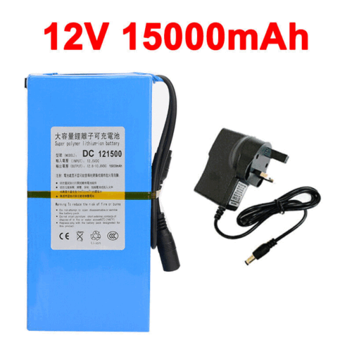 Batería portátil recargable de iones de litio de 12 V CC con interruptor de cargador - Imagen 28 de 28