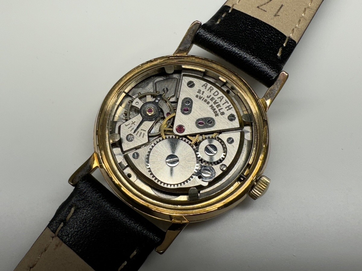 vintage ardath date 21 jewels mechanical antimagnetic swiss made
