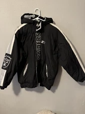 Vintage OAKLAND RAIDERS Pro Line Puffer Snap Jacket 90s NFL Mens Great Shape !!